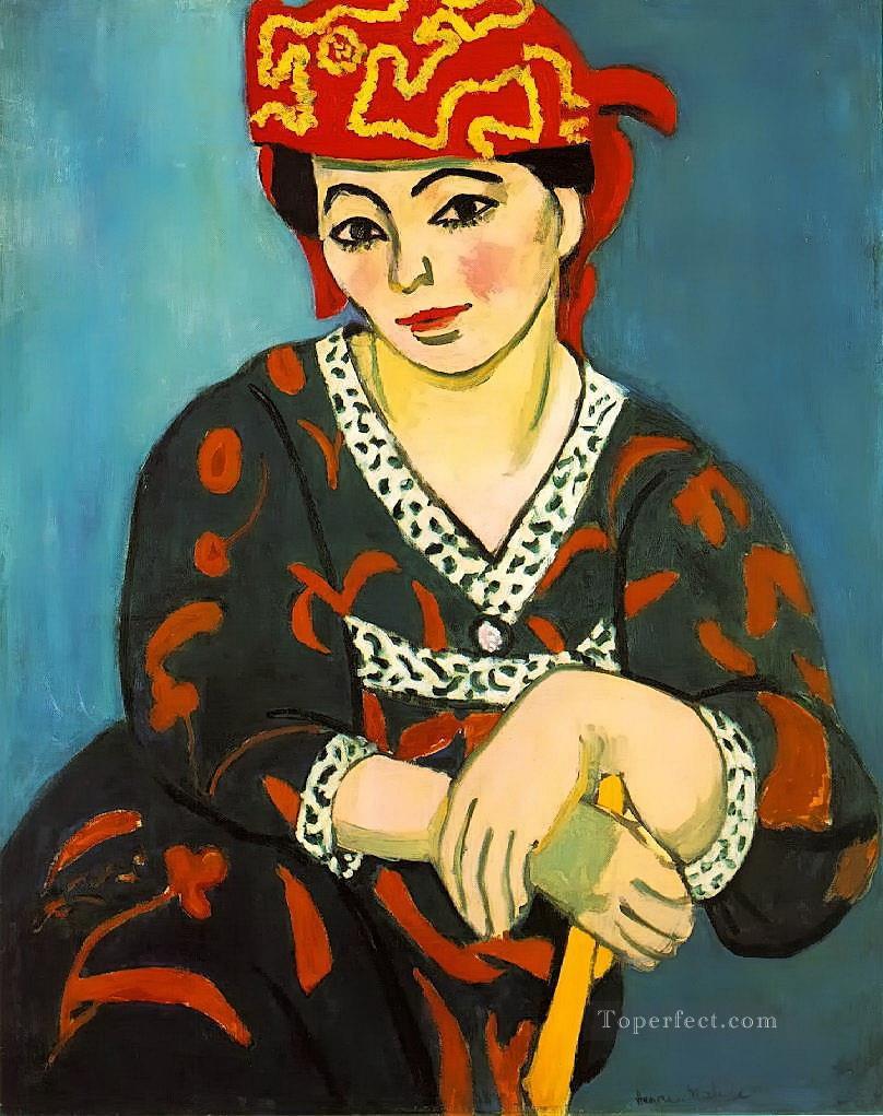 The Red Madras Headress Madame Matisse Madras Rouge abstract fauvism Henri Matisse Oil Paintings